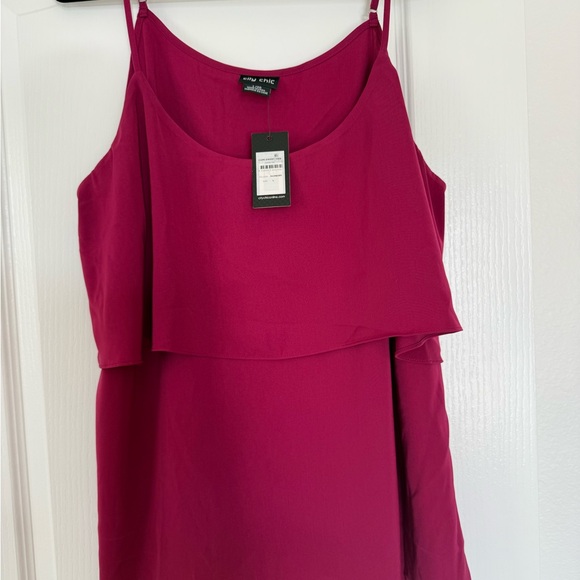 City Chic Raspberry Cami Top - Picture 2 of 5